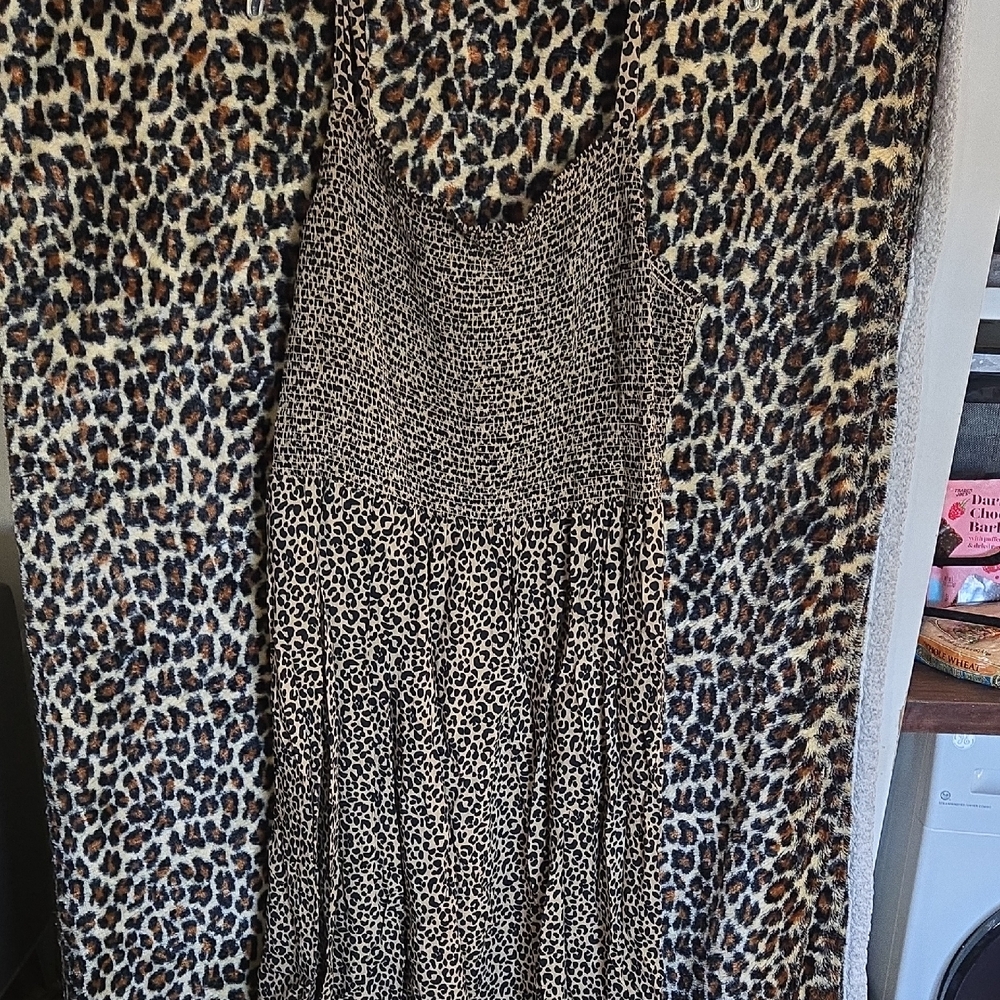 Old Navy Leopard Print Cami Dress - Tan & Black